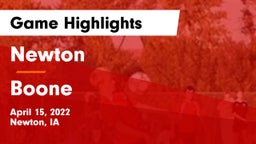 Newton   vs Boone  Game Highlights - April 15, 2022