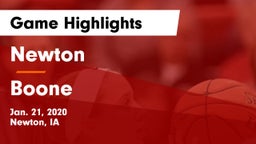 Newton   vs Boone  Game Highlights - Jan. 21, 2020
