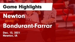 Newton   vs Bondurant-Farrar  Game Highlights - Dec. 13, 2021