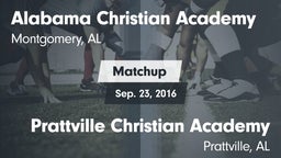 Matchup: Alabama Christian vs. Prattville Christian Academy  2016