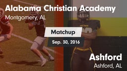 Matchup: Alabama Christian vs. Ashford  2016