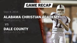 Recap: Alabama Christian Academy  vs. Dale County  2016