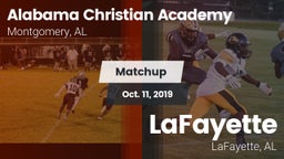 Matchup: Alabama Christian vs. LaFayette  2019