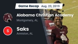 Recap: Alabama Christian Academy  vs. Saks  2019