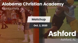 Matchup: Alabama Christian vs. Ashford  2020