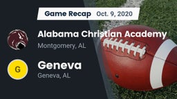 Recap: Alabama Christian Academy  vs. Geneva  2020