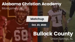 Matchup: Alabama Christian vs. Bullock County  2020