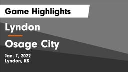 Lyndon  vs Osage City Game Highlights - Jan. 7, 2022