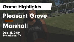 Pleasant Grove  vs Marshall  Game Highlights - Dec. 28, 2019