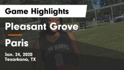 Pleasant Grove  vs Paris  Game Highlights - Jan. 24, 2020