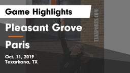 Pleasant Grove  vs Paris  Game Highlights - Oct. 11, 2019