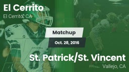 Matchup: El Cerrito High vs. St. Patrick/St. Vincent  2016
