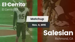 Matchup: El Cerrito High vs. Salesian  2016
