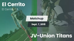 Matchup: El Cerrito High vs. JV-Union Titans 2018