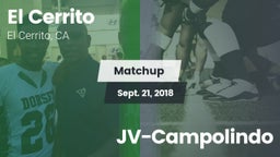Matchup: El Cerrito High vs. JV-Campolindo  2018