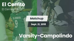 Matchup: El Cerrito High vs. Varsity-Campolindo 2018