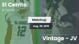 Matchup: El Cerrito High vs. Vintage - JV 2019