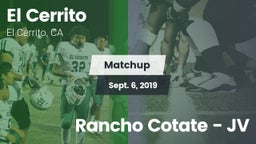 Matchup: El Cerrito High vs. Rancho Cotate - JV 2019