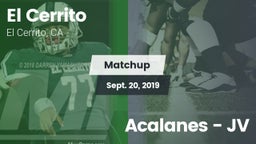 Matchup: El Cerrito High vs. Acalanes - JV 2019