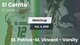 Matchup: El Cerrito High vs. St. Patrick-St. Vincent - Varsity 2019