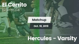 Matchup: El Cerrito High vs. Hercules - Varsity 2019
