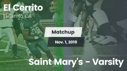 Matchup: El Cerrito High vs. Saint Mary's - Varsity 2019