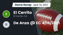 Recap: El Cerrito  vs. De Anza @ EC 4/16/2021 2021