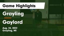 Grayling  vs Gaylord  Game Highlights - Aug. 24, 2022