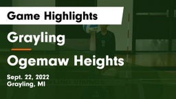 Grayling  vs Ogemaw Heights  Game Highlights - Sept. 22, 2022