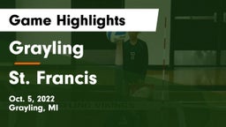 Grayling  vs St. Francis  Game Highlights - Oct. 5, 2022