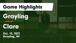 Grayling  vs Clare  Game Highlights - Oct. 10, 2022