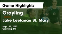 Grayling  vs Lake Leelanau St. Mary Game Highlights - Sept. 23, 2023