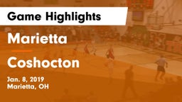 Marietta  vs Coshocton  Game Highlights - Jan. 8, 2019
