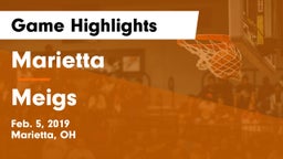 Marietta  vs Meigs  Game Highlights - Feb. 5, 2019
