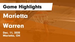 Marietta  vs Warren  Game Highlights - Dec. 11, 2020