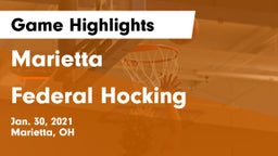 Marietta  vs Federal Hocking  Game Highlights - Jan. 30, 2021