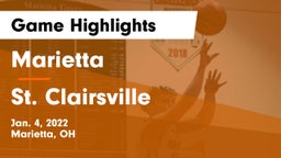 Marietta  vs St. Clairsville  Game Highlights - Jan. 4, 2022