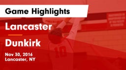 Lancaster  vs Dunkirk Game Highlights - Nov 30, 2016