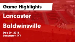 Lancaster  vs Baldwinsville Game Highlights - Dec 29, 2016