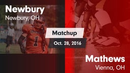 Matchup: Newbury  vs. Mathews  2016