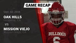 Recap: Oak Hills  vs. Mission Viejo  2016