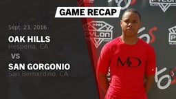 Recap: Oak Hills  vs. San Gorgonio  2016