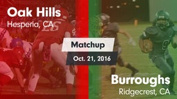 Matchup: Oak Hills High vs. Burroughs  2016