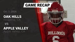 Recap: Oak Hills  vs. Apple Valley  2016