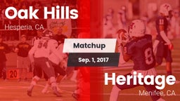 Matchup: Oak Hills High vs. Heritage  2017