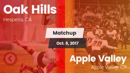 Matchup: Oak Hills High vs. Apple Valley  2017
