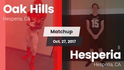 Matchup: Oak Hills High vs. Hesperia  2017