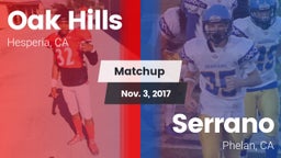 Matchup: Oak Hills High vs. Serrano  2017