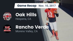 Recap: Oak Hills  vs. Rancho Verde  2017