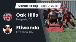 Recap: Oak Hills  vs. Etiwanda  2018